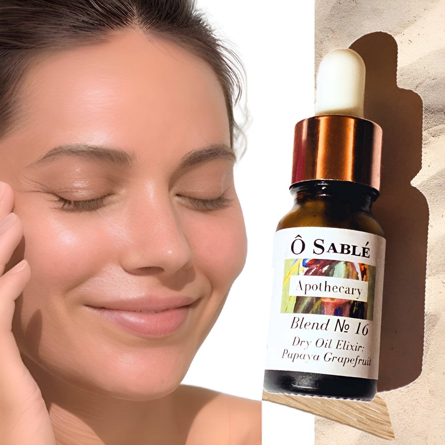 Blend № 16, Dry Oil Elixir: Papaya Grapefruit with Coffee-Infused Safflower Oil